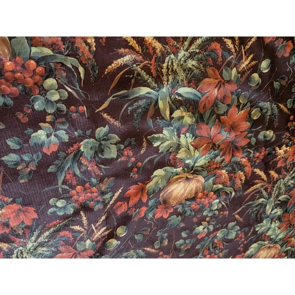 Fall Autum Leaves Pumpkin Harvest Tapesty Tablecloth 82 X 85 Sqaure Thanksgiving